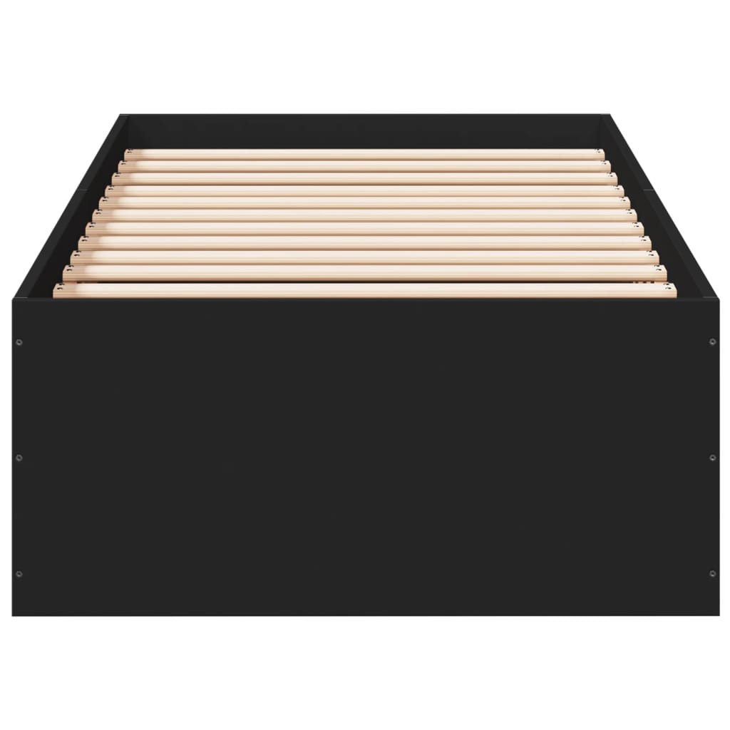 Bed Frame without Mattress Black 100x200 cm
