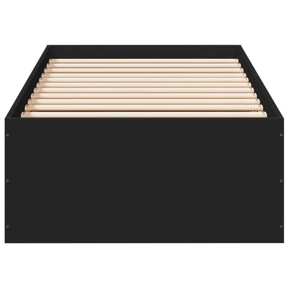 Bed Frame without Mattress Black 100x200 cm