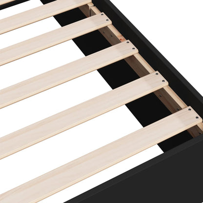 Bed Frame without Mattress Black 100x200 cm