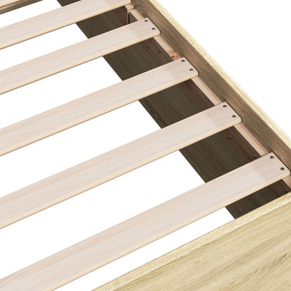 Bed Frame without Mattress Sonoma Oak 100x200 cm