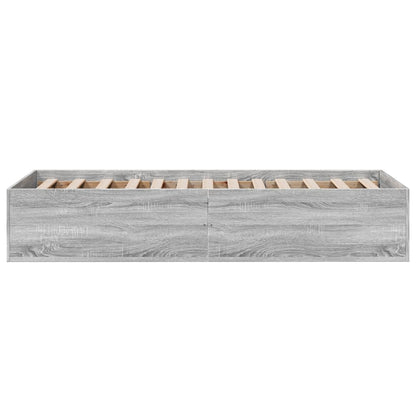 Bed Frame without Mattress Grey Sonoma 100x200 cm