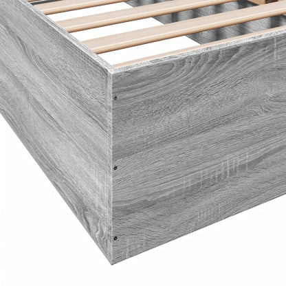 Bed Frame without Mattress Grey Sonoma 90x200 cm