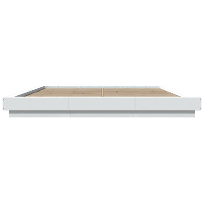 Bed Frame without Mattress White 200x200 cm