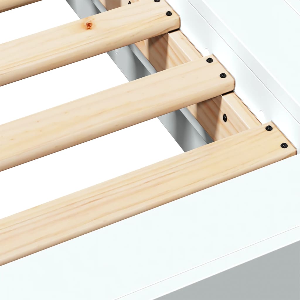 Bed Frame without Mattress White 180x200 cm Super King