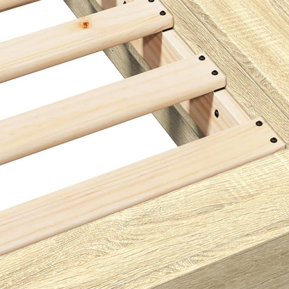Bed Frame without Mattress Sonoma Oak 150x200 cm King Size