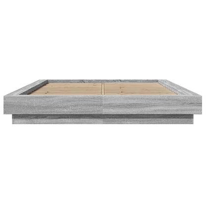 Bed Frame without Mattress Grey Sonoma 140x200 cm