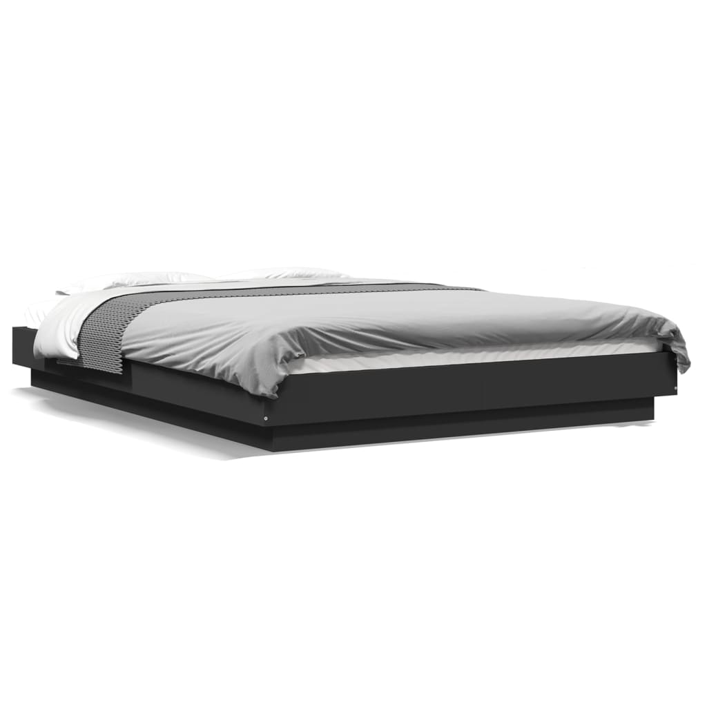 Bed Frame without Mattress Black 120x200 cm