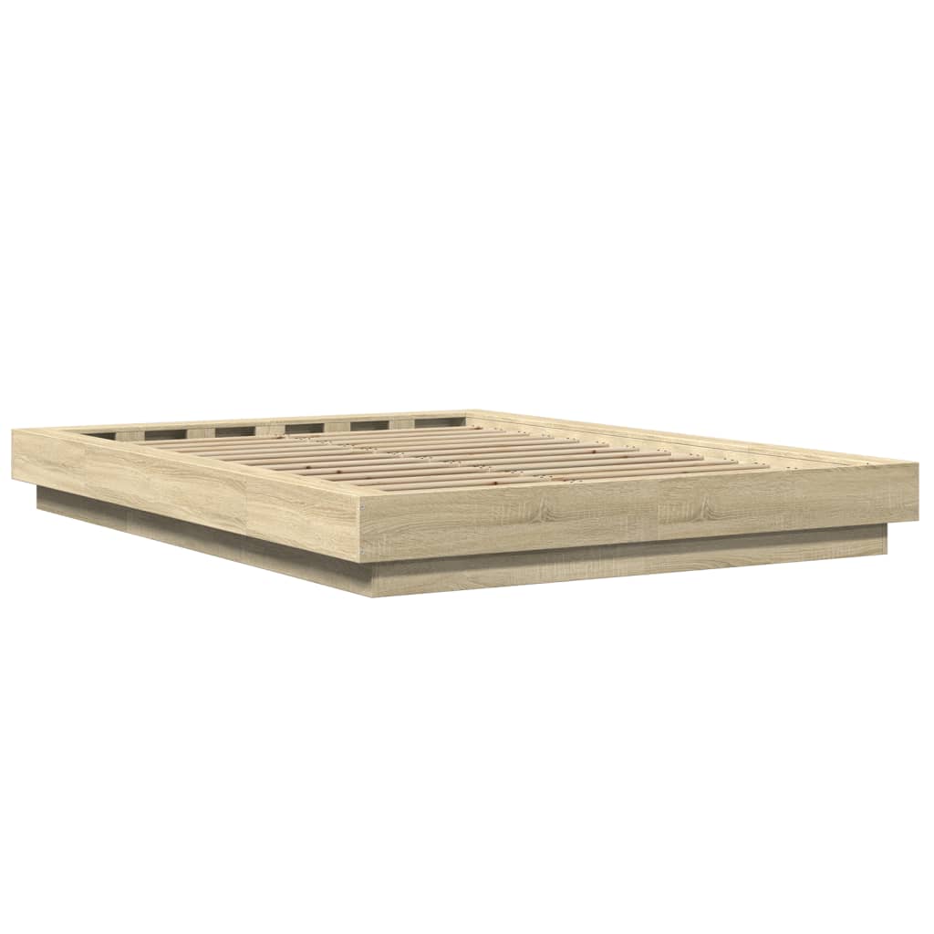 Bed Frame without Mattress Sonoma Oak 120x200 cm
