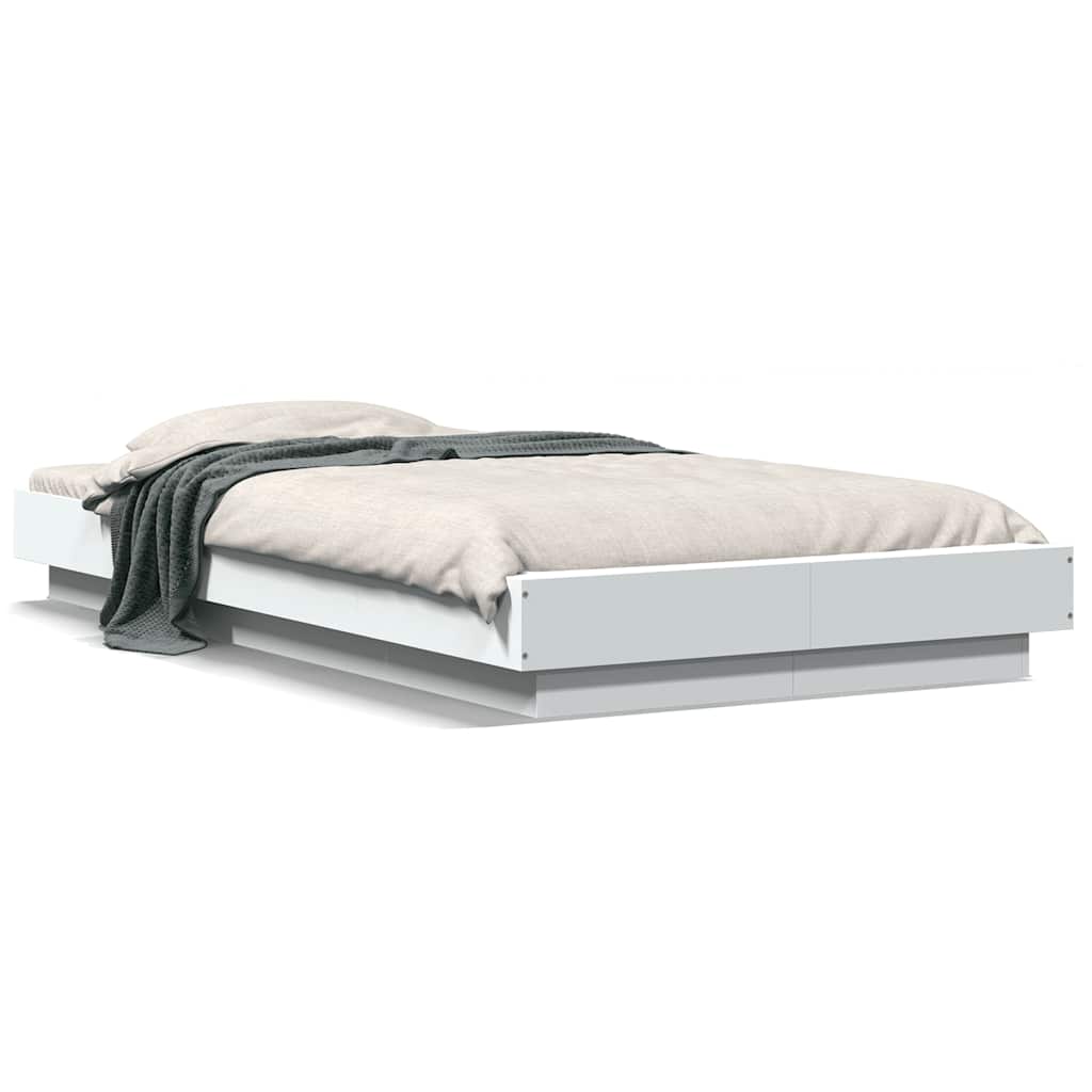 Bed Frame without Mattress White 100x200 cm