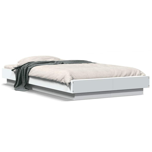 Bed Frame without Mattress White 100x200 cm