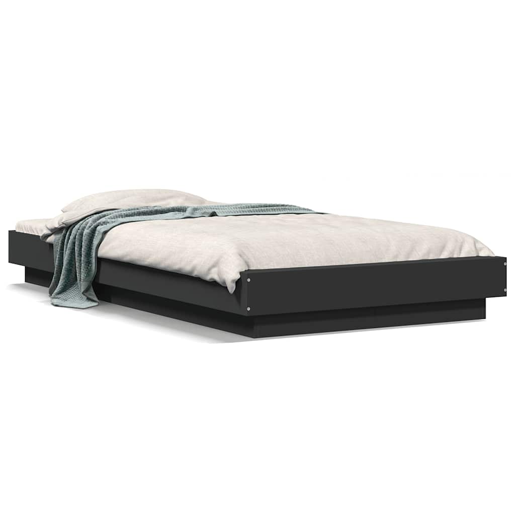 Bed Frame without Mattress Black 100x200 cm