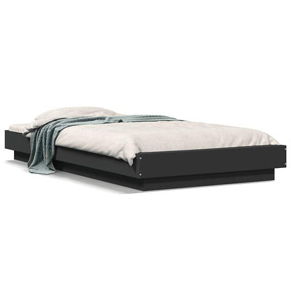 Bed Frame without Mattress Black 100x200 cm