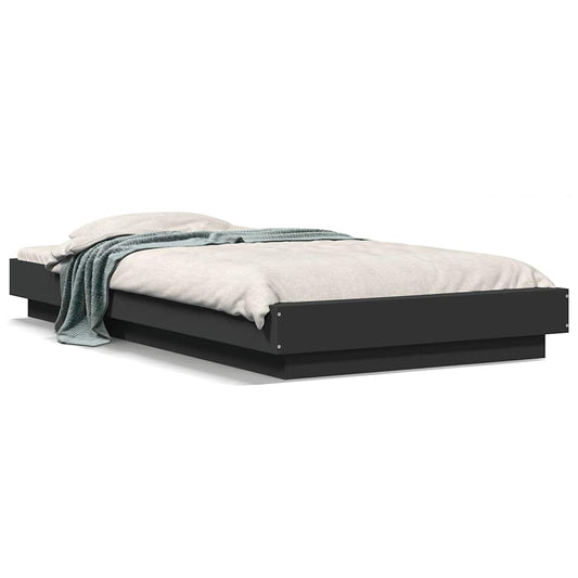 Bed Frame without Mattress Black 100x200 cm