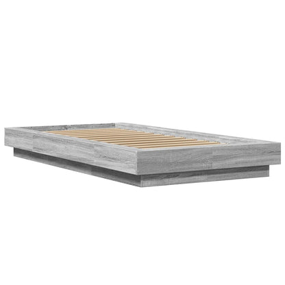 Bed Frame without Mattress Grey Sonoma 100x200 cm