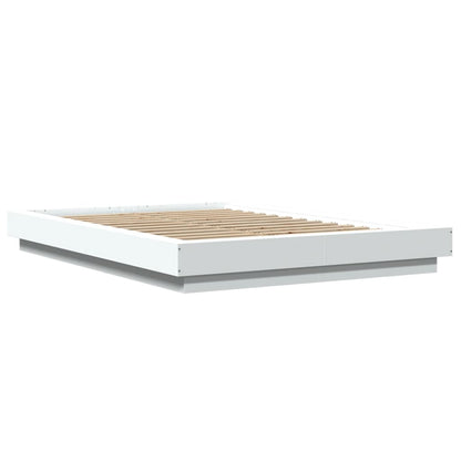 Bed Frame without Mattress White 140x190 cm