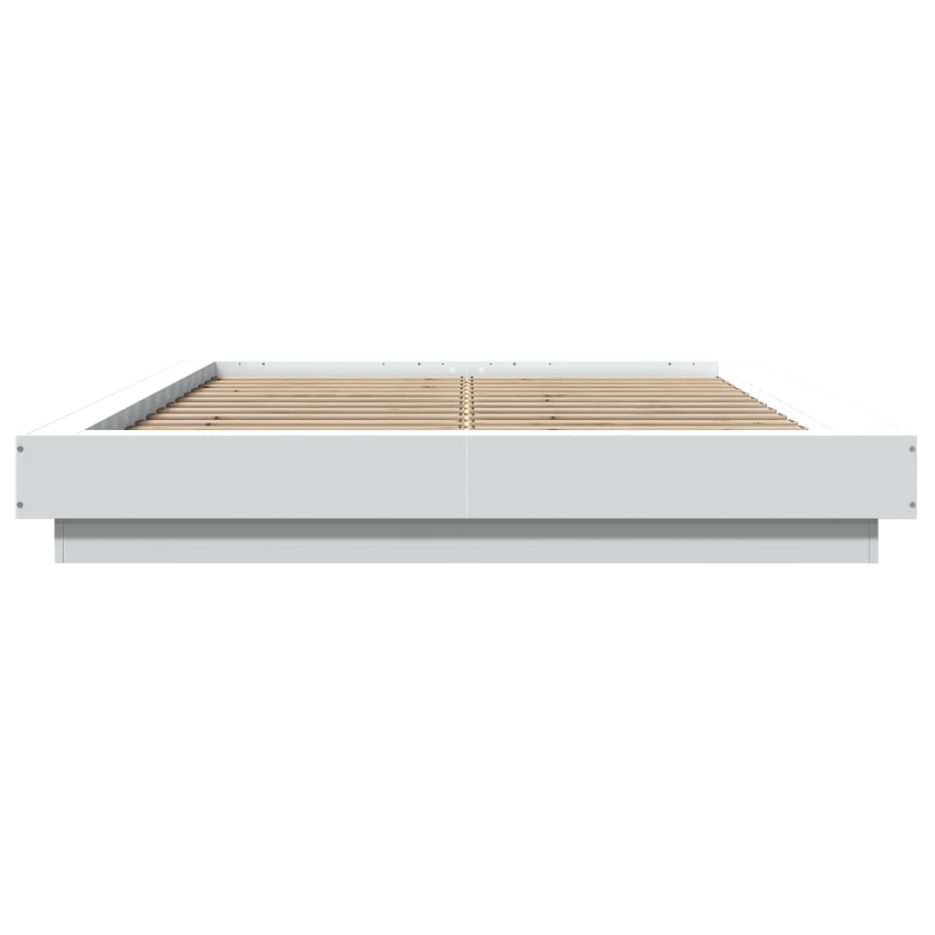 Bed Frame without Mattress White 140x190 cm