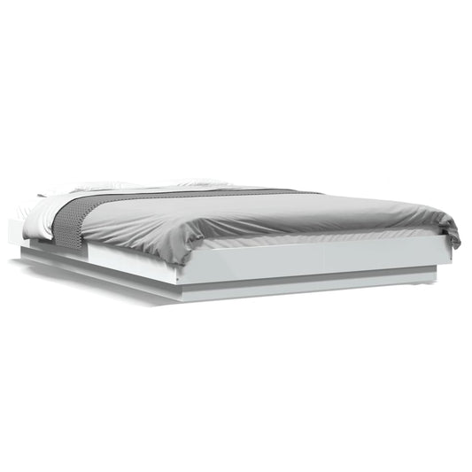 Bed Frame without Mattress White 135x190 cm Double
