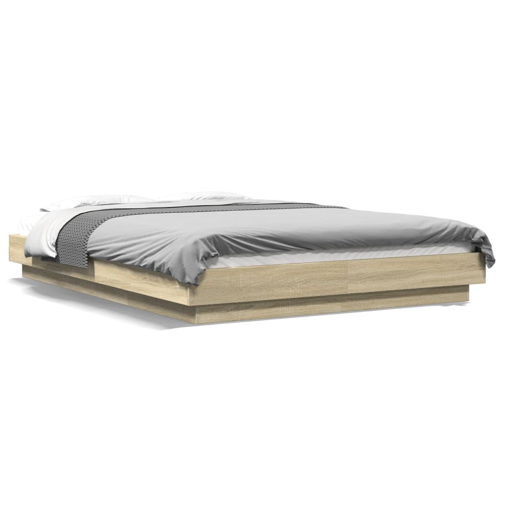 Bed Frame without Mattress Sonoma Oak 120x190 cm Small Double