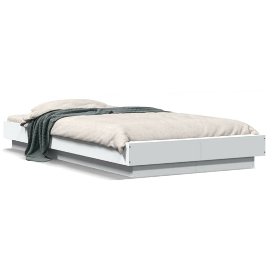 Bed Frame without Mattress White 90x190 cm Single