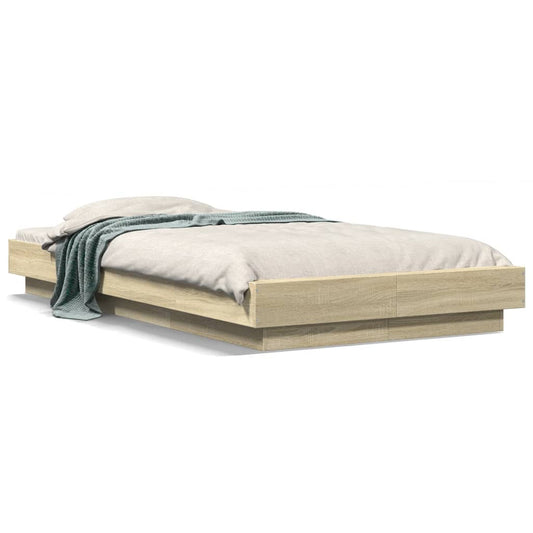 Bed Frame without Mattress Sonoma Oak 90x190 cm Single