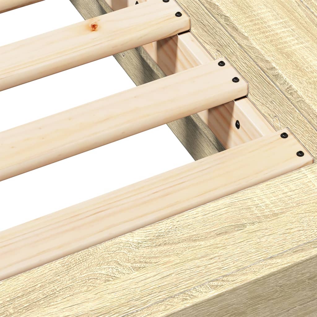 Bed Frame without Mattress Sonoma Oak 90x190 cm Single
