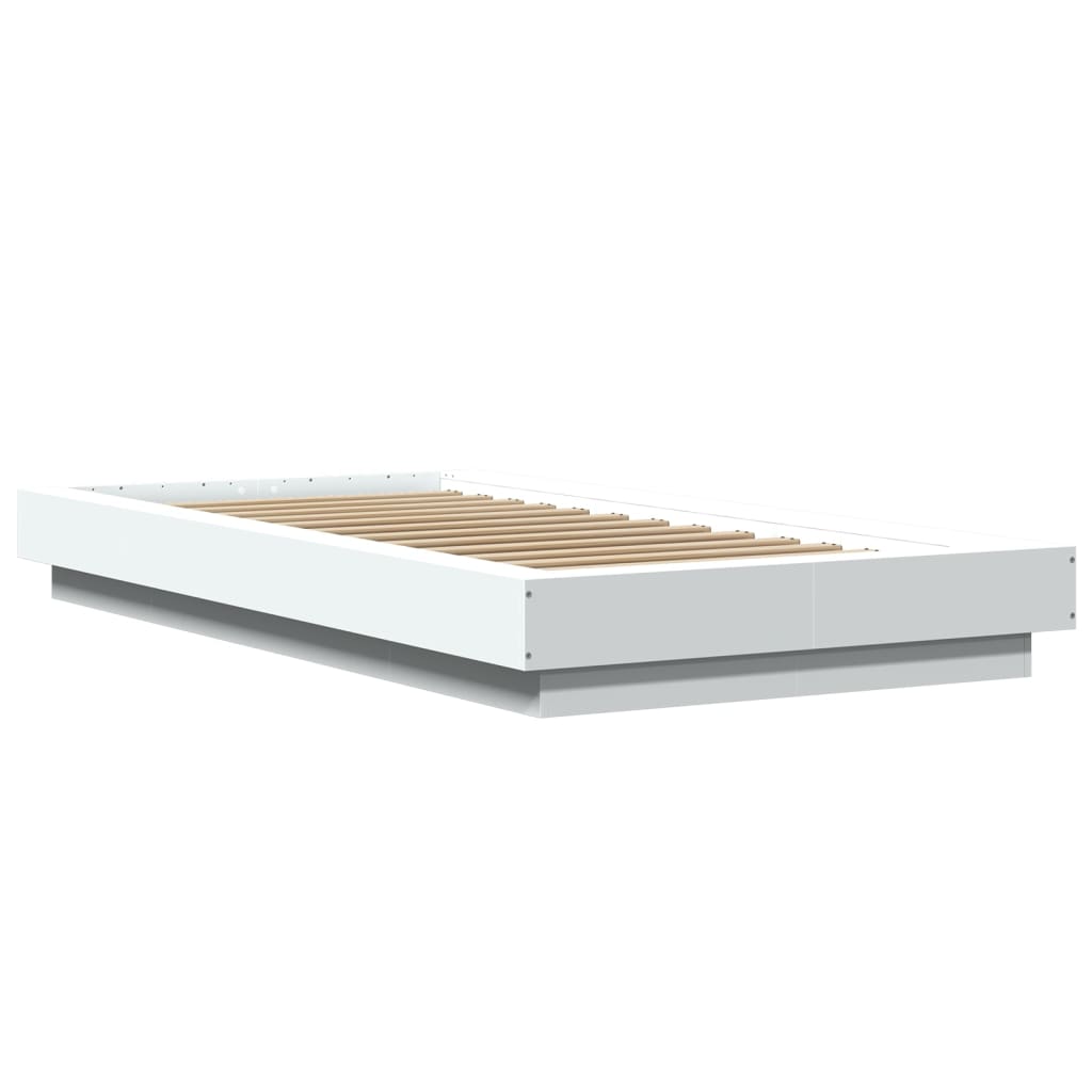 Bed Frame without Mattress White 75x190 cm Small Single