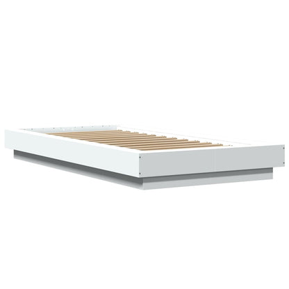 Bed Frame without Mattress White 75x190 cm Small Single