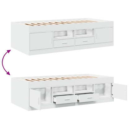 Daybed | White | Engineered wood | 100x200 cm | Daybed | Rectangular