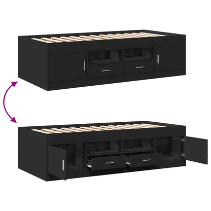 Daybed | Black | Engineered wood | 100x200 cm | Daybed | Rectangular