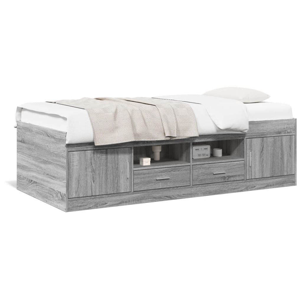 Daybed | Grey sonoma | Engineered wood | Single | Daybed | Rectangular