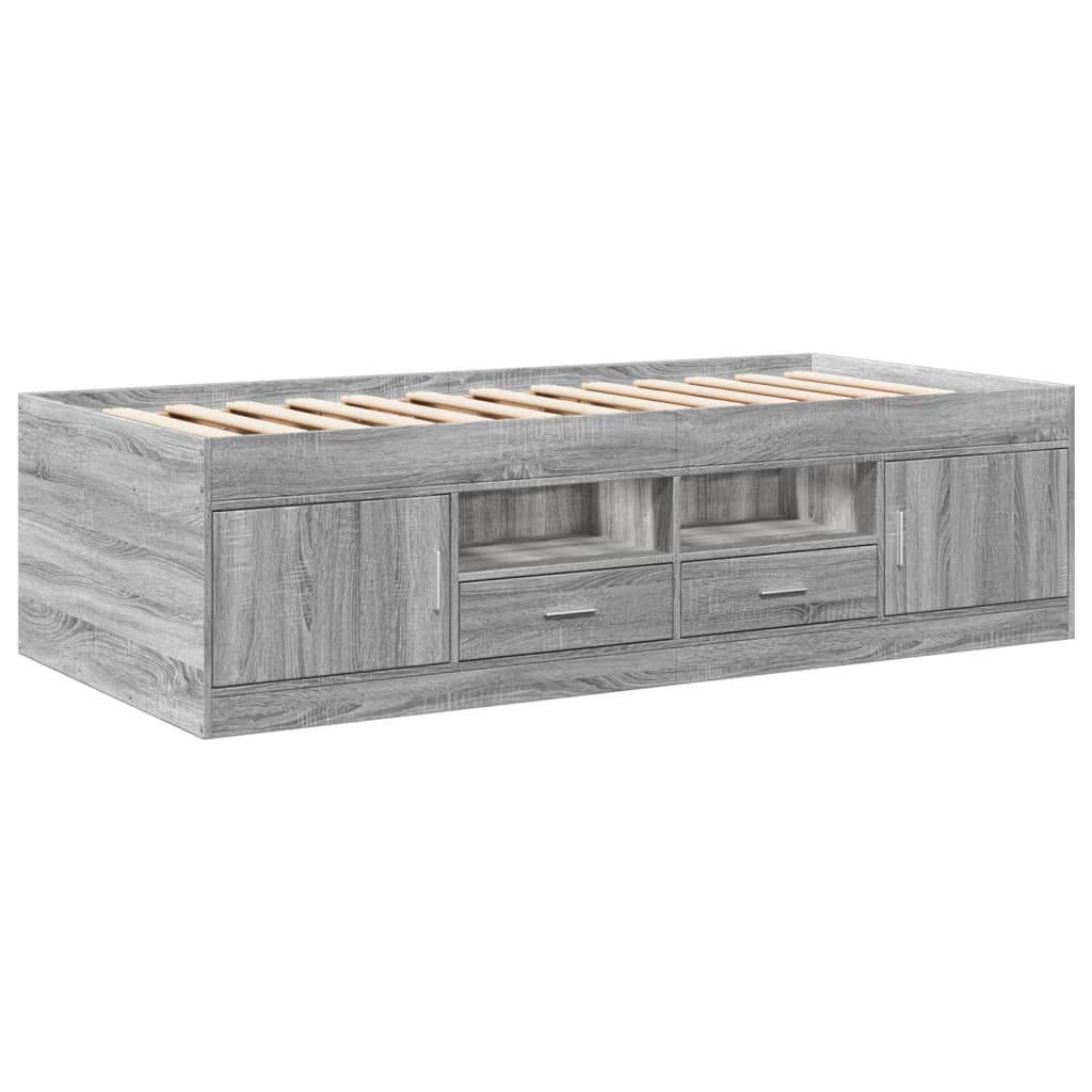 Daybed | Grey sonoma | Engineered wood | Single | Daybed | Rectangular