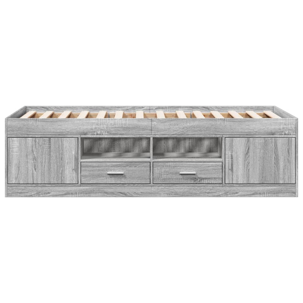 Daybed | Grey sonoma | Engineered wood | Single | Daybed | Rectangular