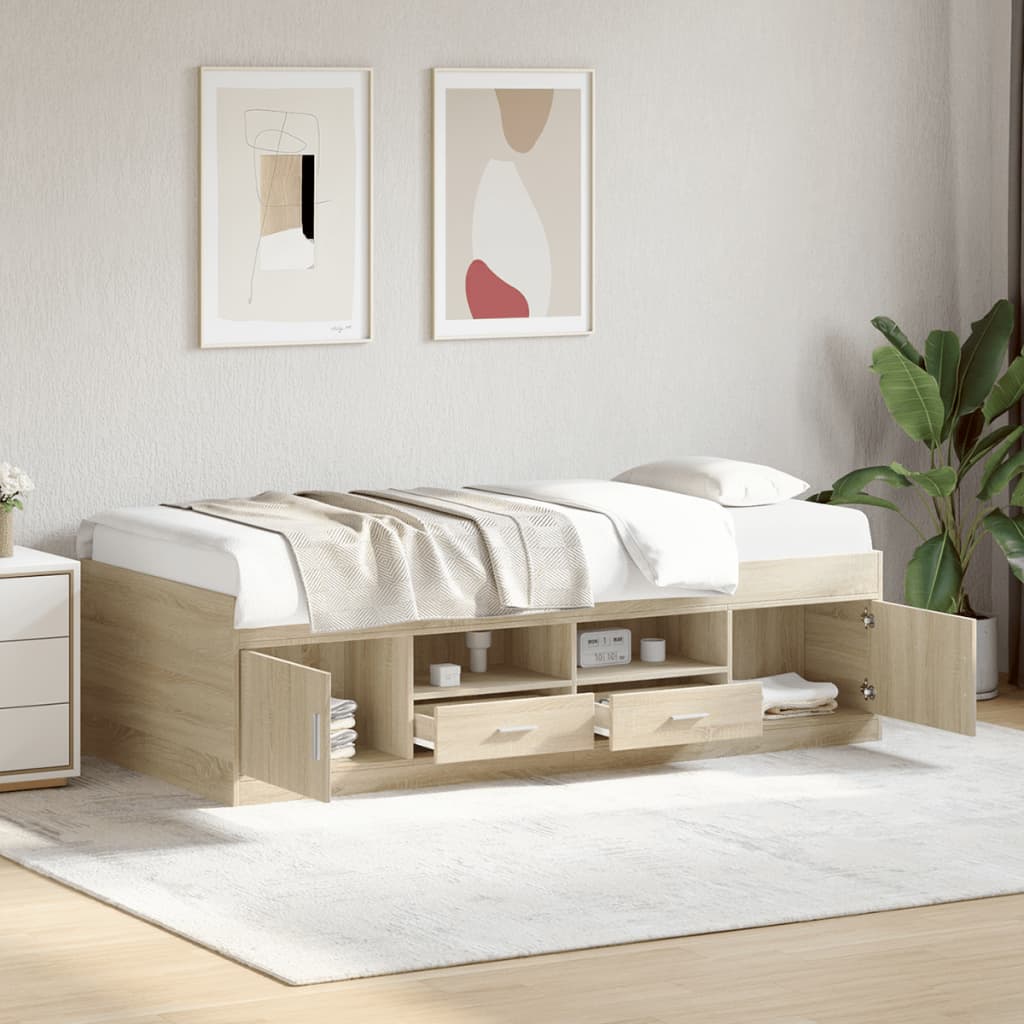 Daybed | Sonoma Oak | Engineered Wood, Plywood | Single | Daybed