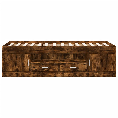 Daybed | Smoked Oak | Engineered Wood | 90 x 200 cm | Storage | Daybed