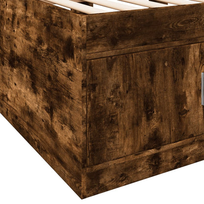 Daybed | Smoked Oak | Engineered Wood | 90 x 200 cm | Storage | Daybed