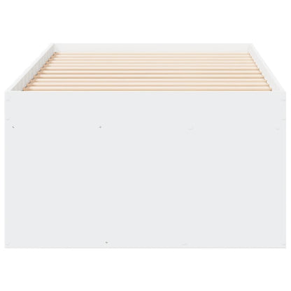 Daybed with Drawers without Mattress White 90x190 cm Single