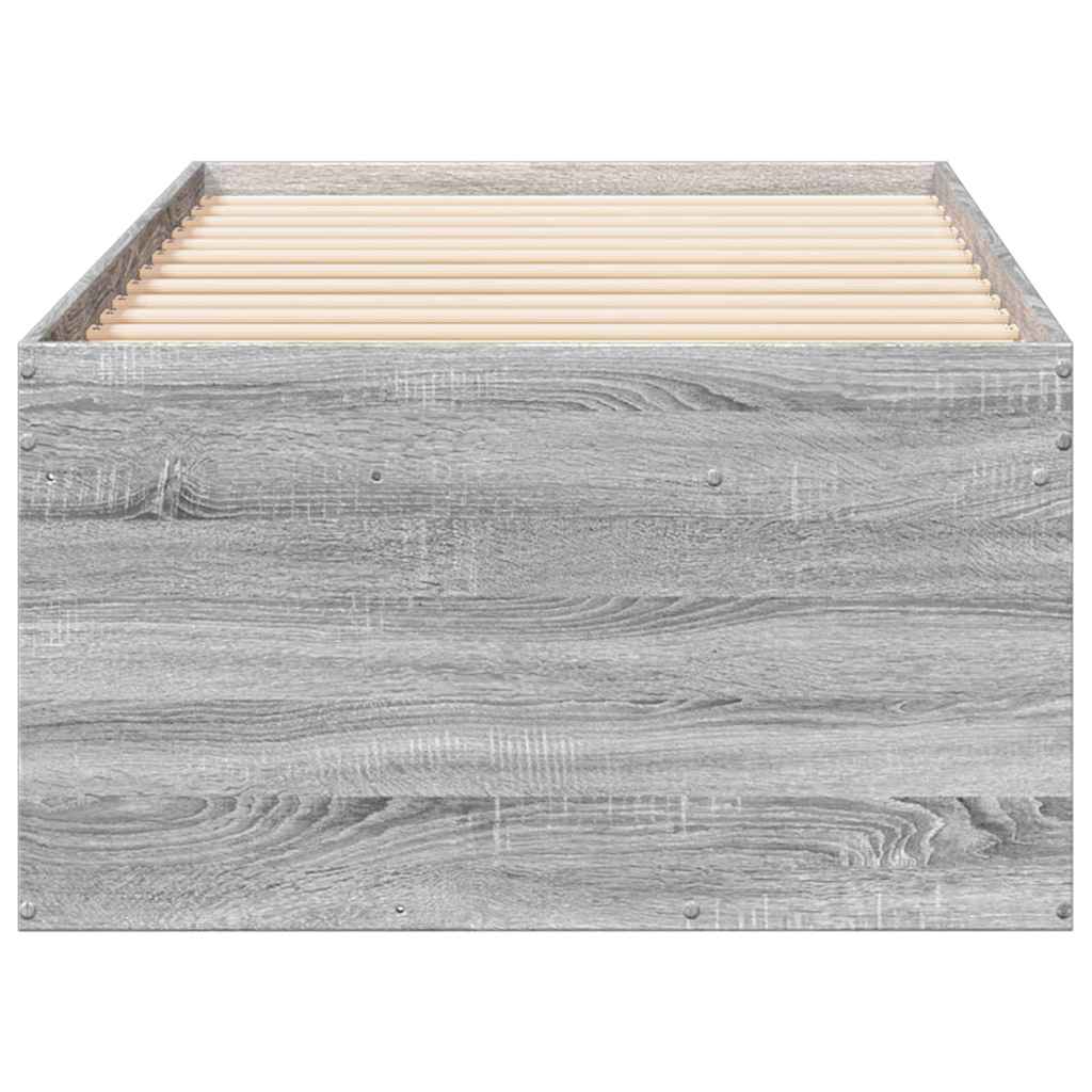 Daybed with Drawers without Mattress Grey Sonoma 75x190 cm Small Single