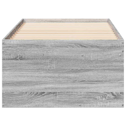 Daybed with Drawers without Mattress Grey Sonoma 75x190 cm Small Single