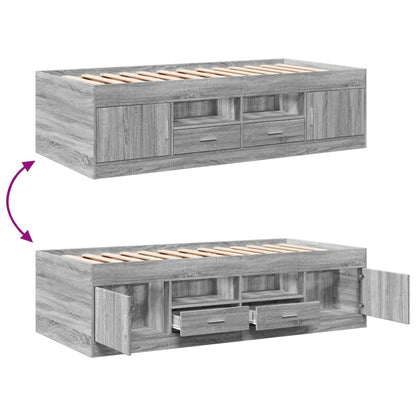 Daybed | Grey sonoma | Engineered wood | Small Single | Daybed