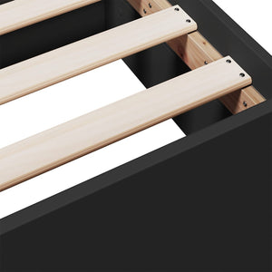 Bed Frame with Drawers without Mattress Black 200x200 cm