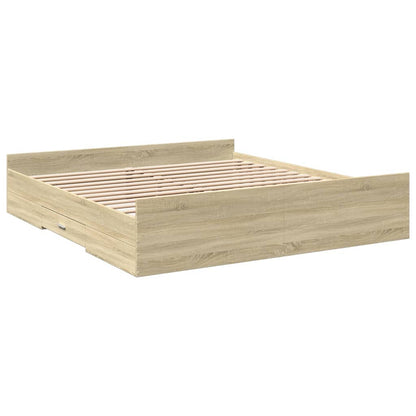 Bed Frame | Sonoma Oak | Engineered Wood | Double | Bed Frame