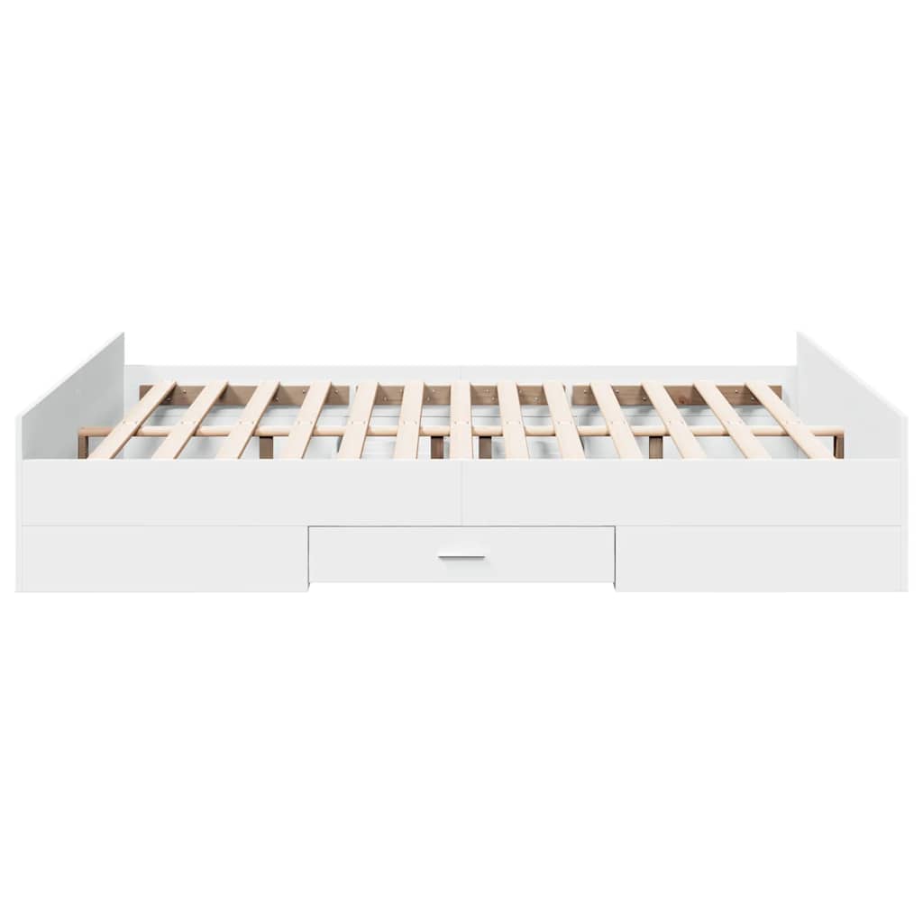 Bed Frame | White | Engineered wood | Double Bed | Bed Frame
