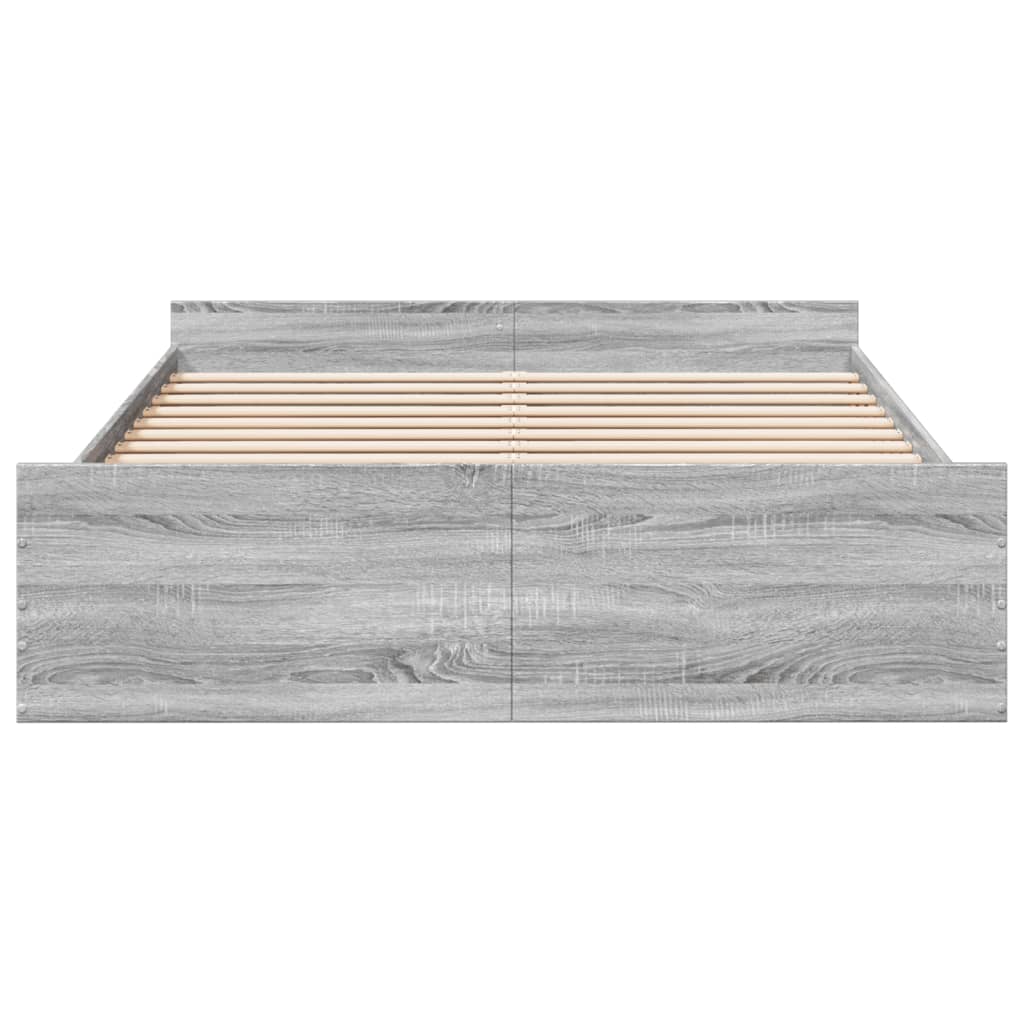Bed Frame | Grey Sonoma | Engineered wood | 160 x 200 cm | Bed Frame