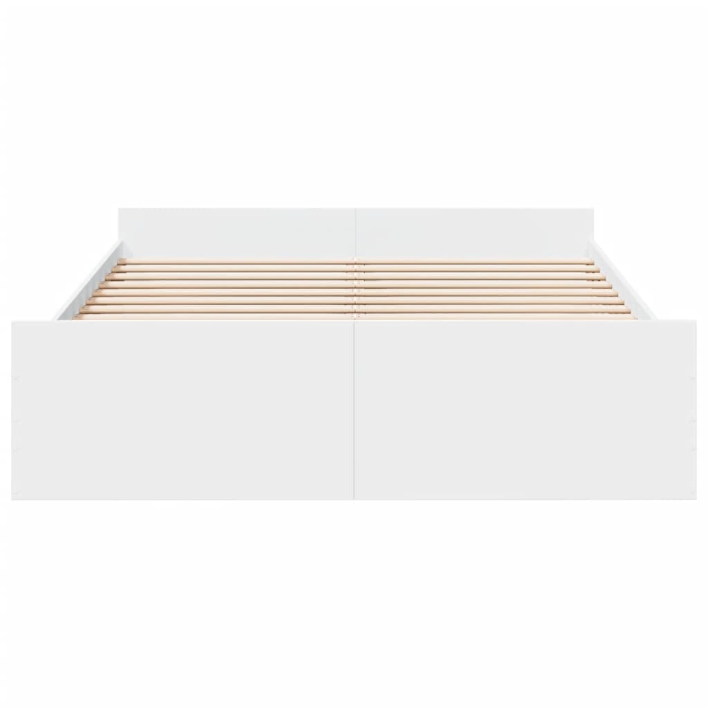 Bed Frame | White | Engineered wood, Plywood | King Size | Bed Frame