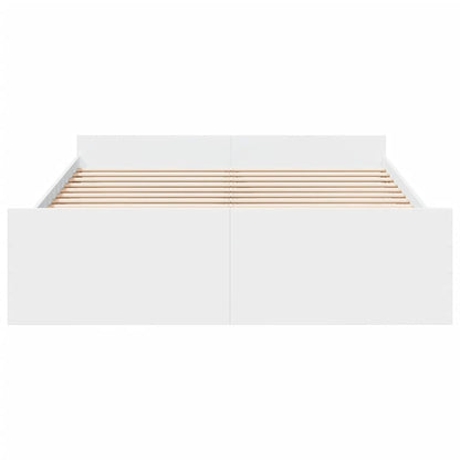 Bed Frame | White | Engineered wood, Plywood | King Size | Bed Frame