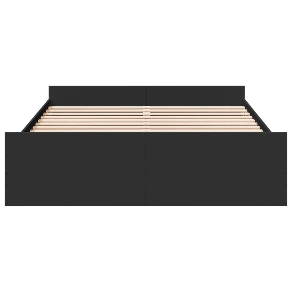 Bed Frame | Black | Engineered Wood | King Size | Bed Frame | Rectangular