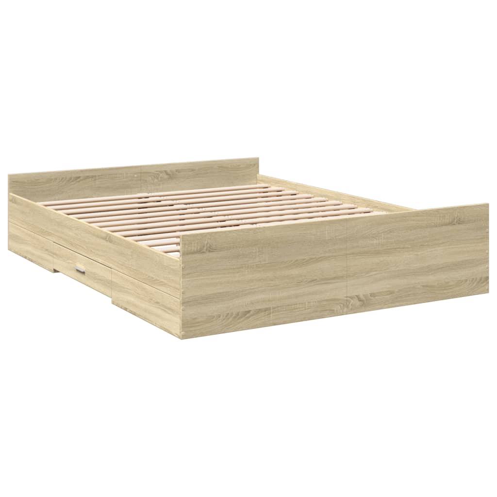 Bed Frame | Sonoma Oak | Engineered wood | King | Storage | Bed Frame