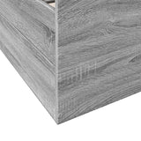 Bed Frame with Drawers Grey Sonoma 140x200 cm Engineered Wood