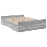 Bed Frame with Drawers Grey Sonoma 120x200 cm Engineered Wood