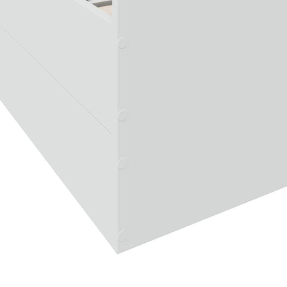Bed Frame with Drawers without Mattress White 135x190 cm Double